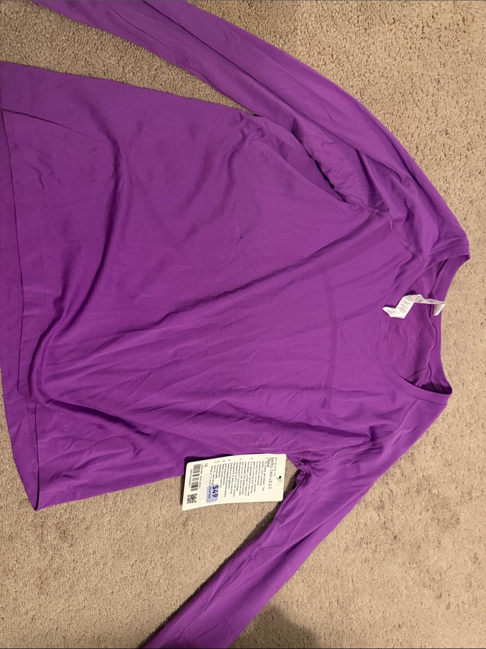 lululemon athletica Women's Long-Sleeve Top in Vivid Purple - Picture 1 of 2